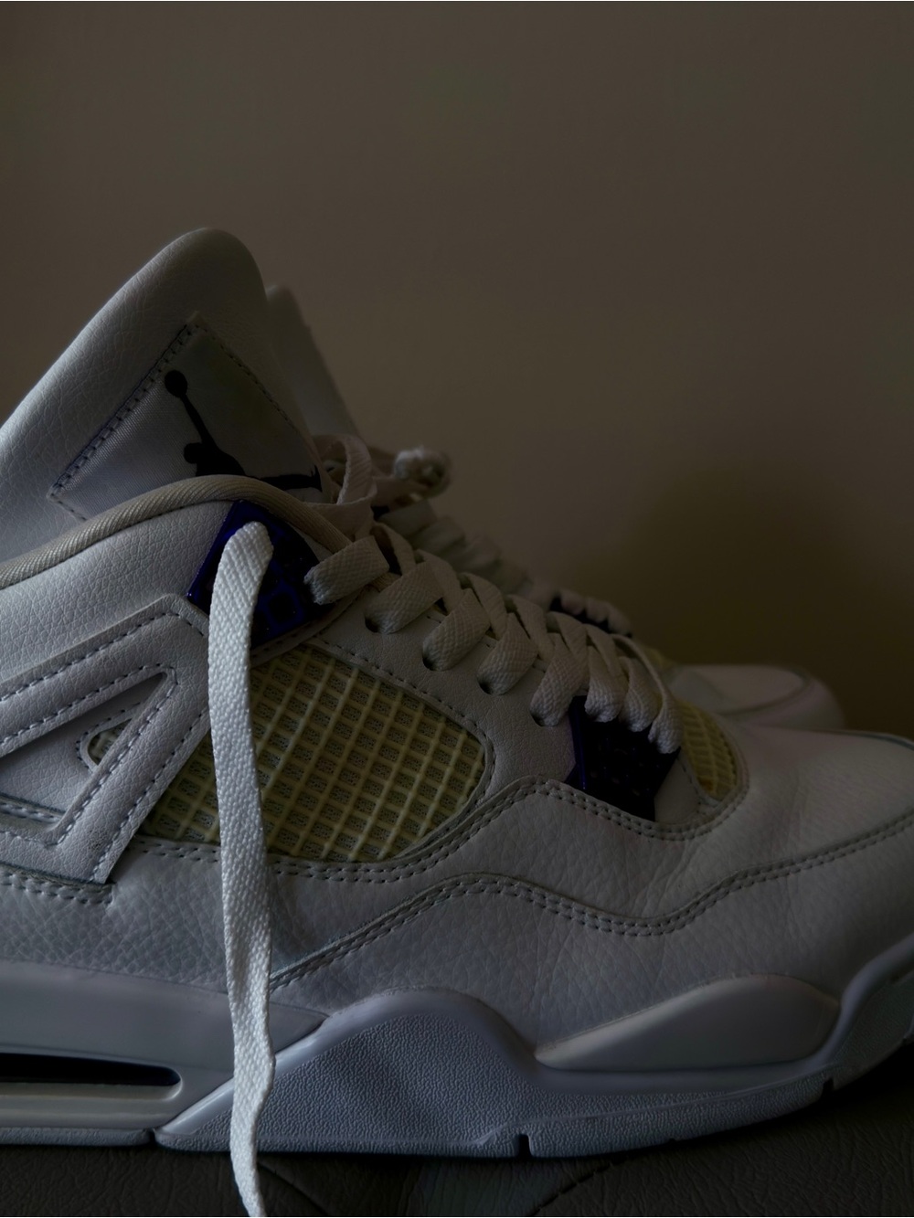 Jordan White Sneakers with Purple Accents - Picture 2 of 5